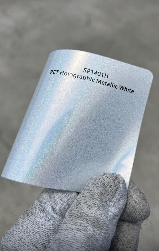 PET Holographic Metallic White