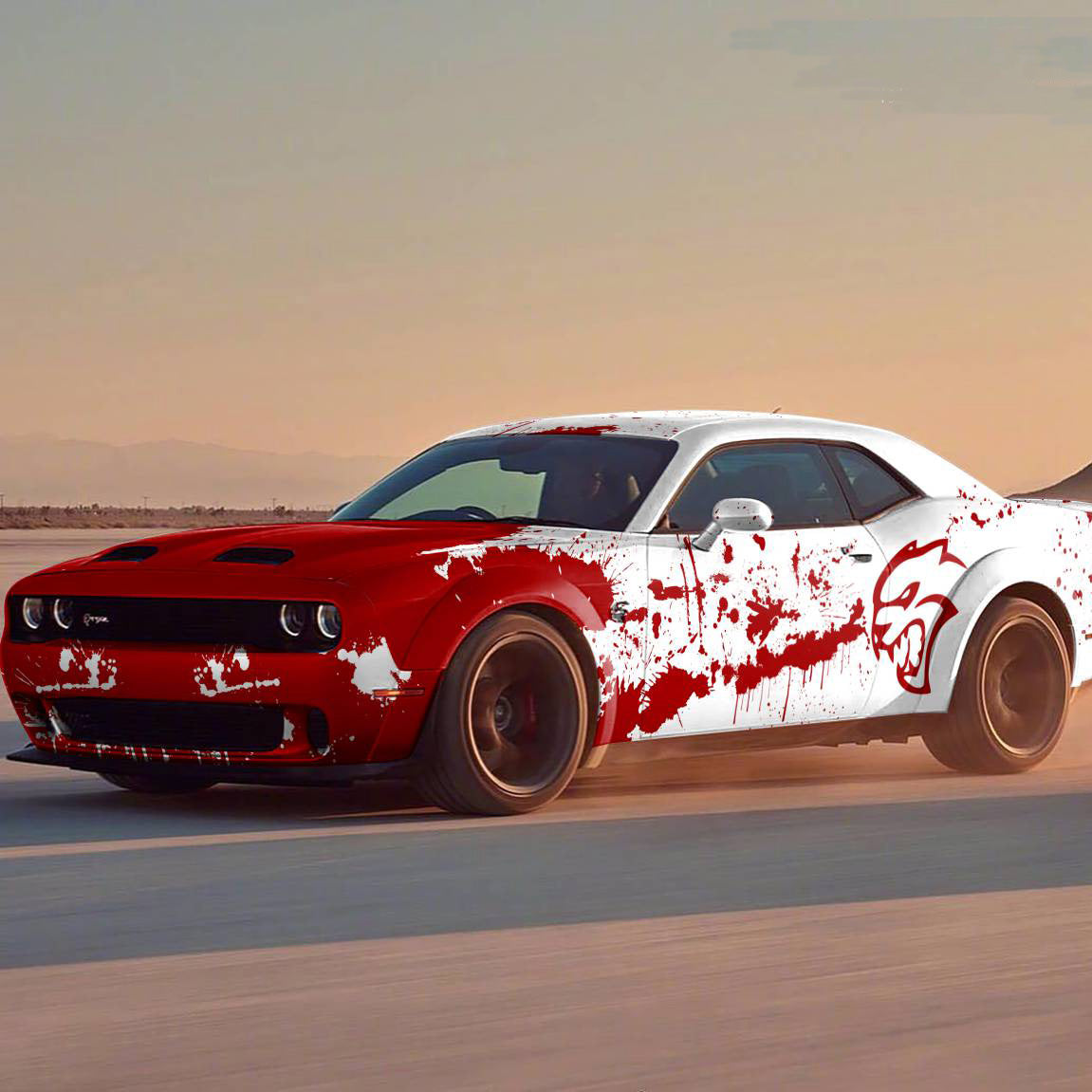 Dodge Challenger Red and White