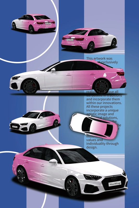 White Gradual Pink - Audi