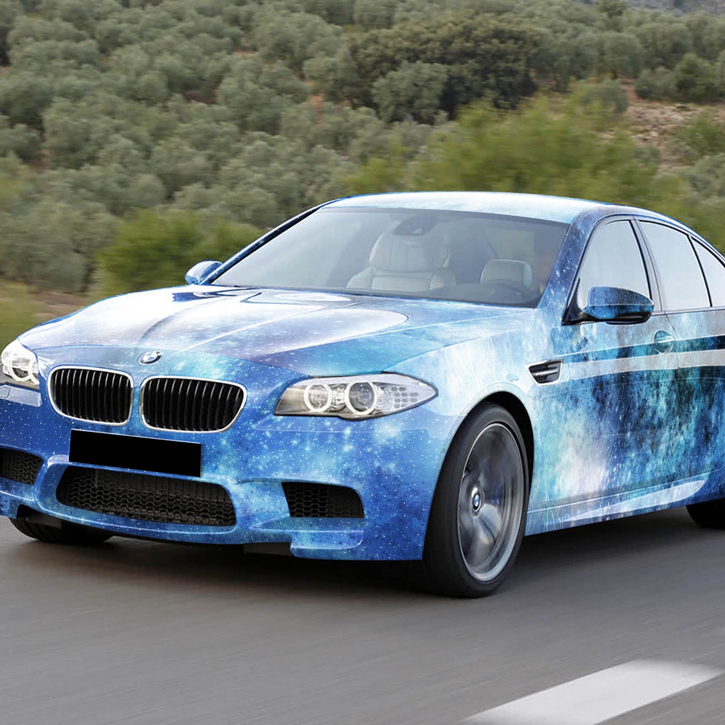 BMW M5 blue starry sky