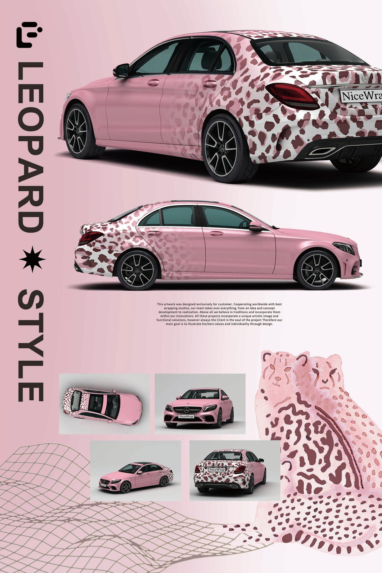 Mercedes Benz leopard print