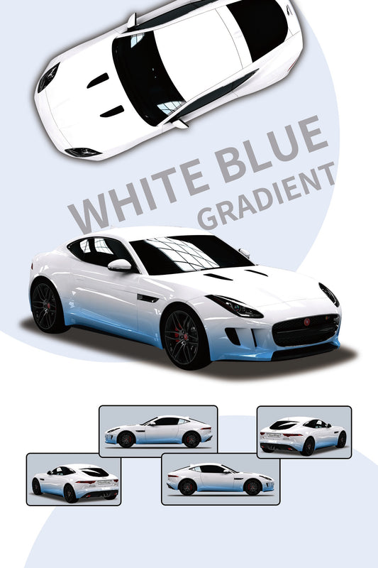 Jaguar White Blue Gradient