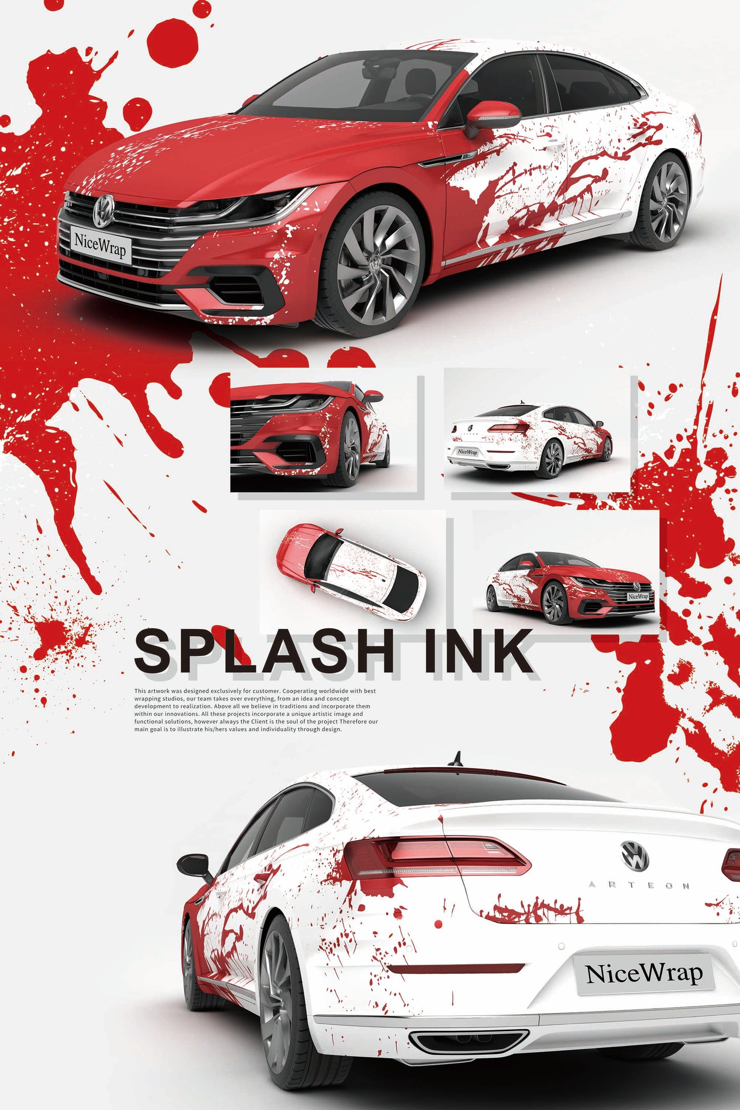 Splash ink customizes Volkswagen arteon