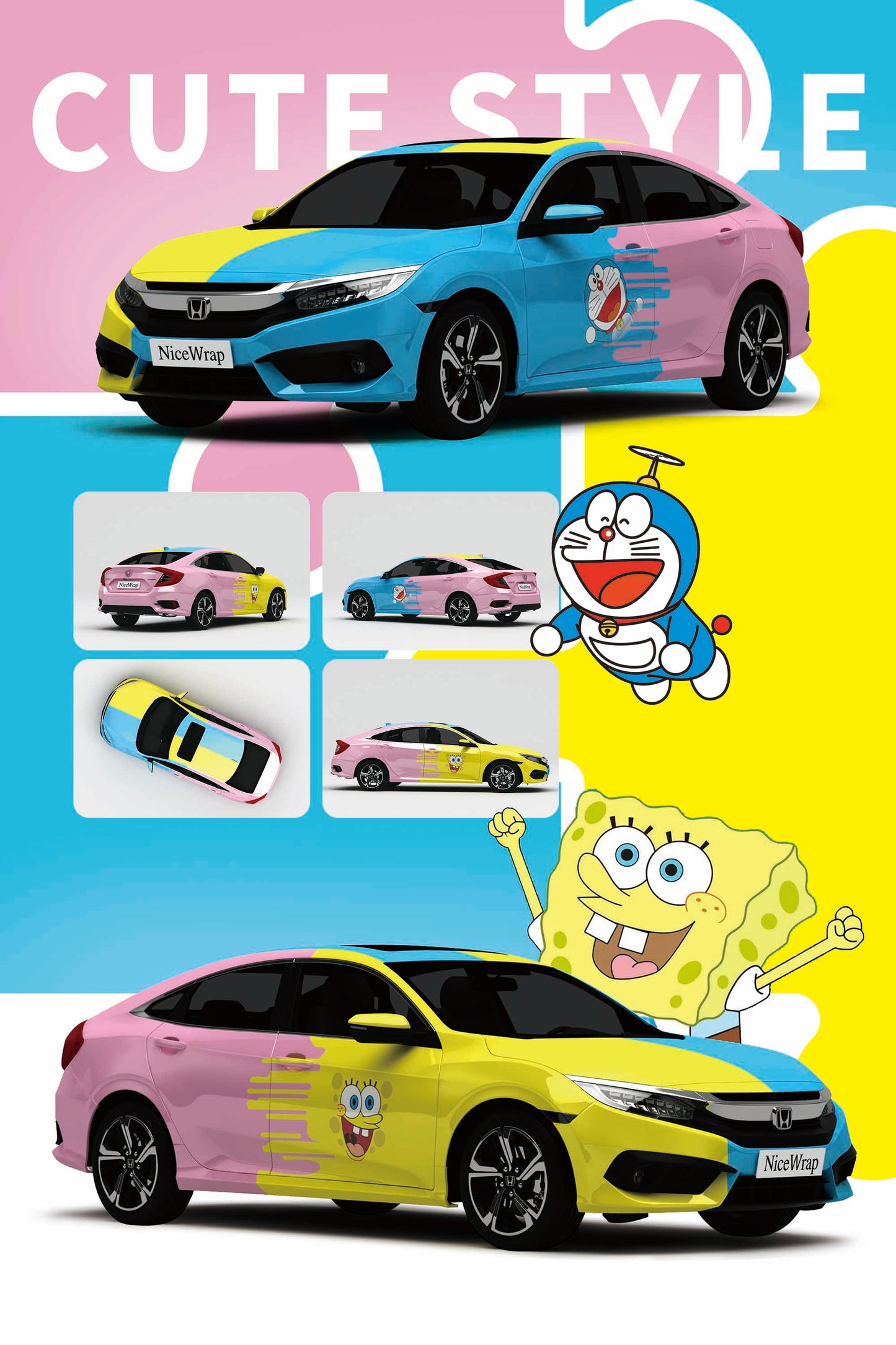 SpongeBob and Doraemon customized